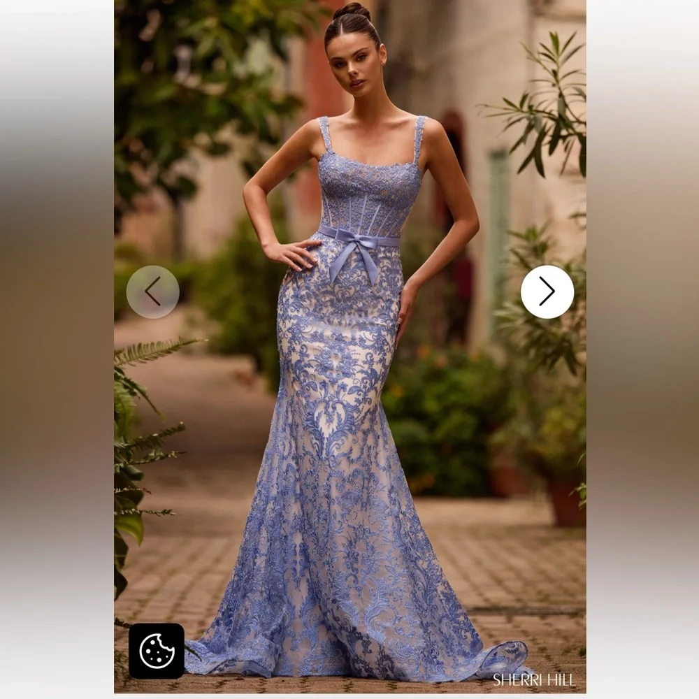 Elegant Lace Sherri Hill Prom Dress - Picture 4 of 6